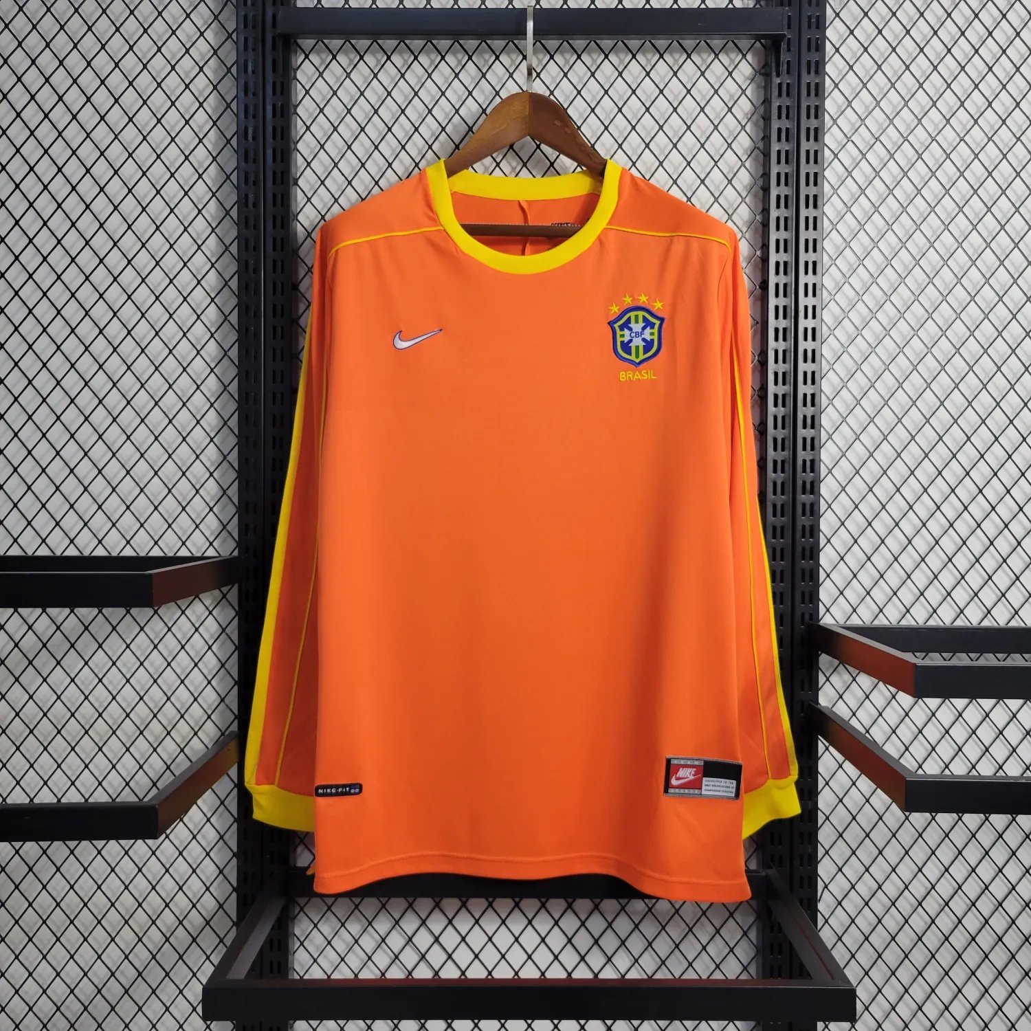 1998 Brazil Goal Keeper Long Sleeve Retro 