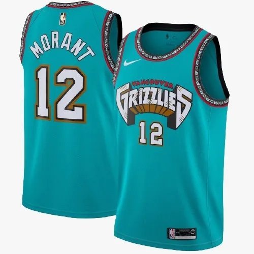 Vancouver Grizzlies - 12# Morant Blue NBA 