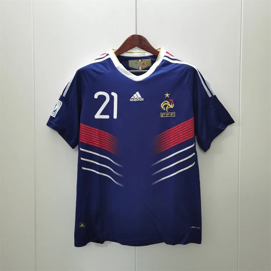 2010 France Home Retro  With 21#ANELKA