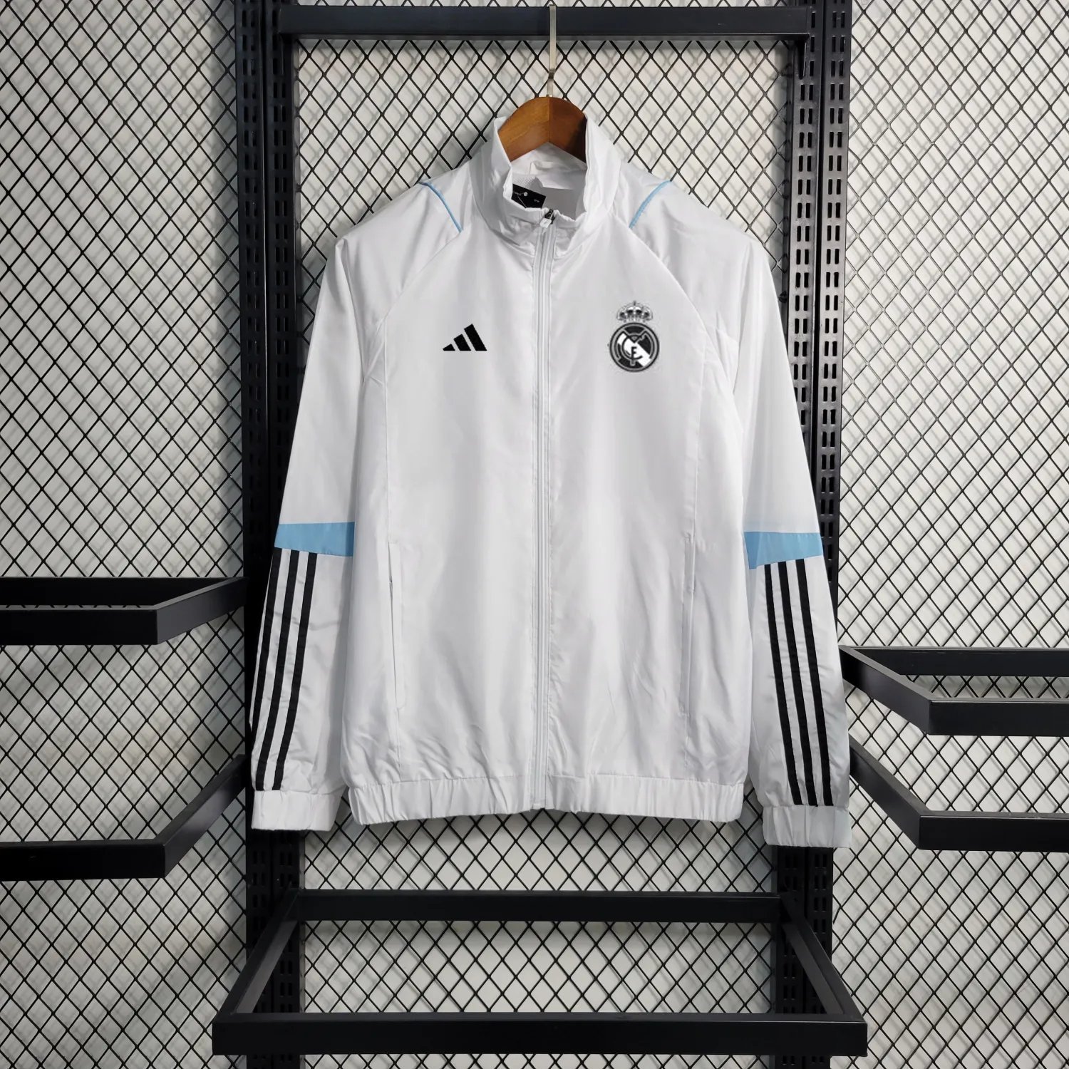 23-24 Real Madrid White Windbreaker 