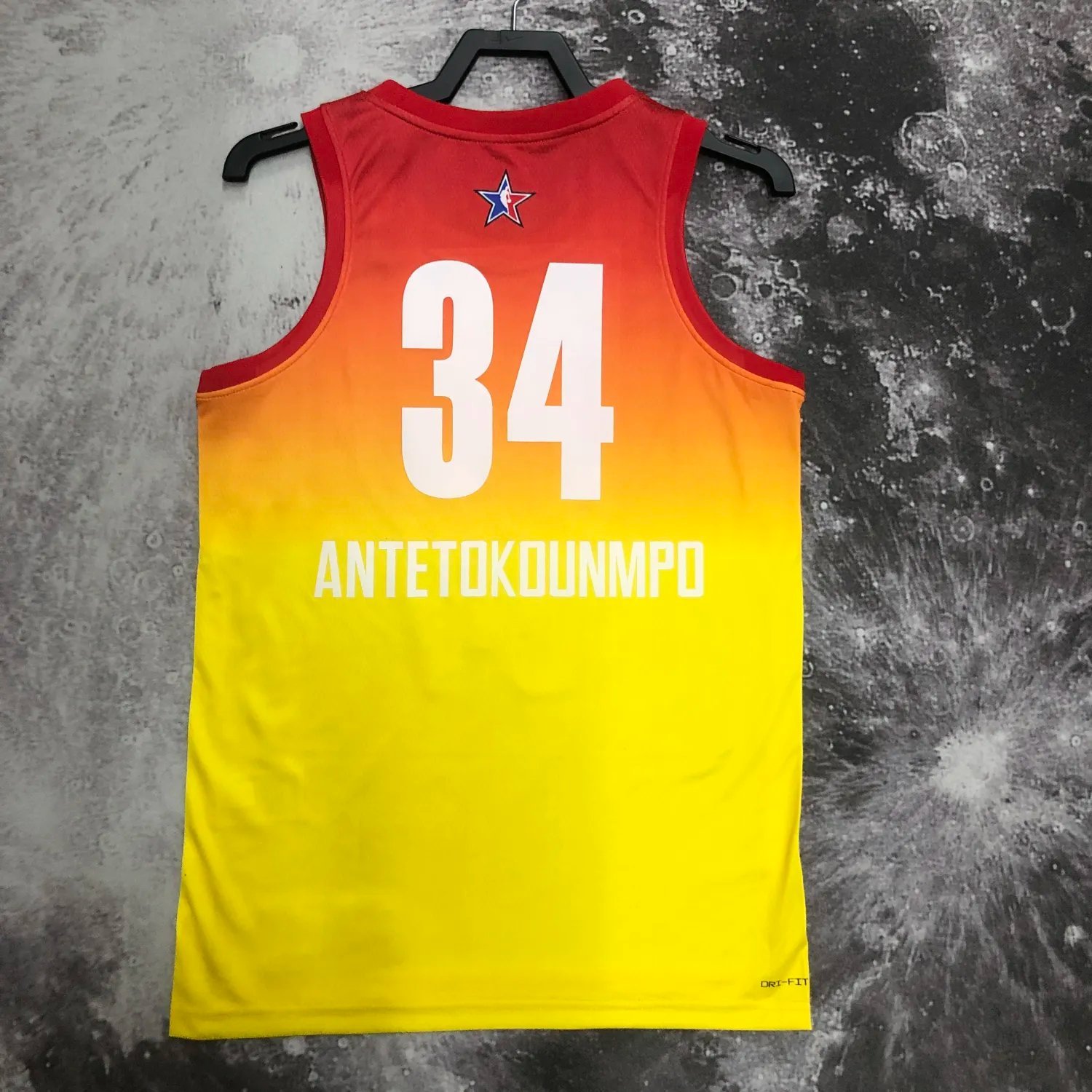 2023 NBA All Star Yellow 34#ANTETOKOUNMPO Hot Pressed 