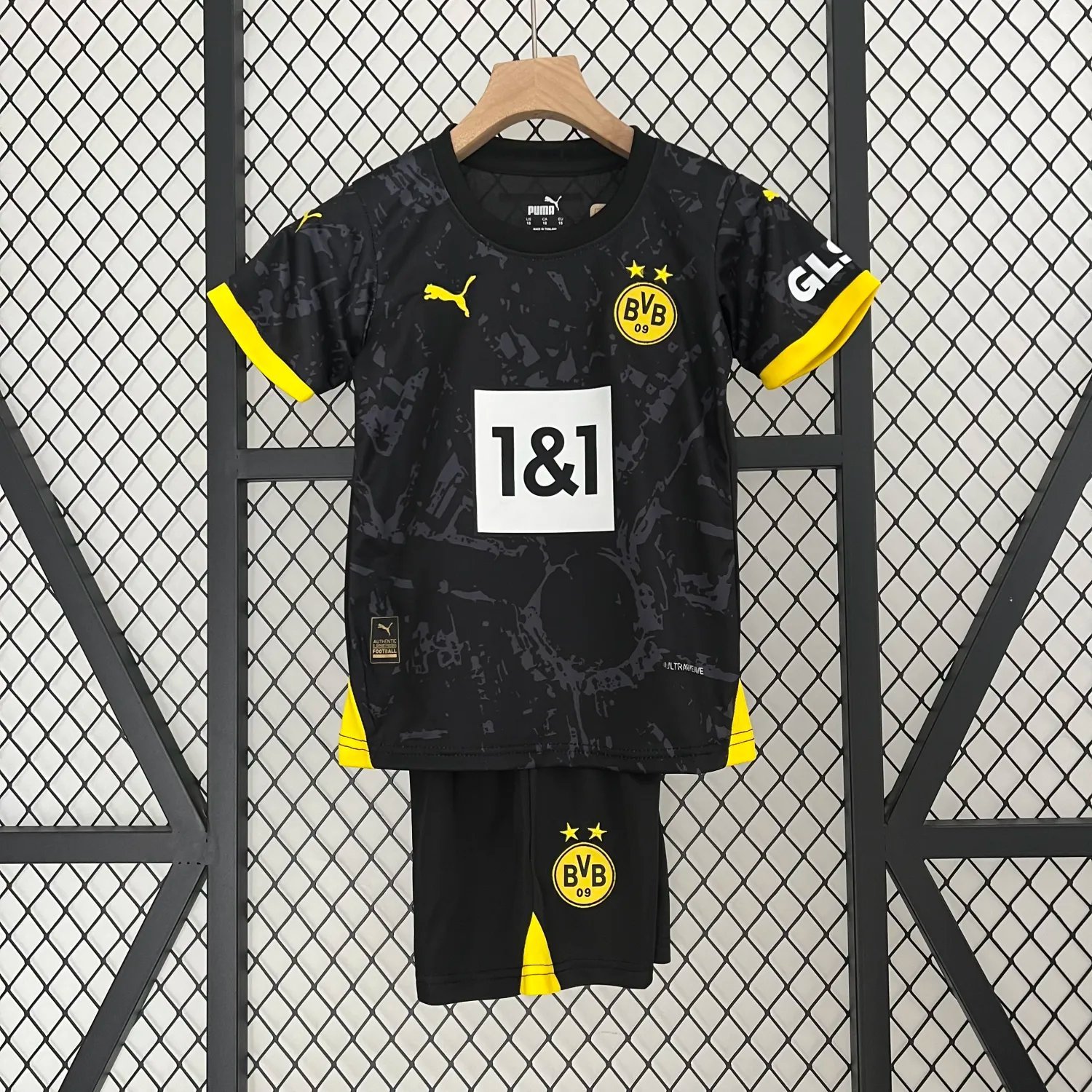 23-24 Borussia Dortmund Away Kids Kit