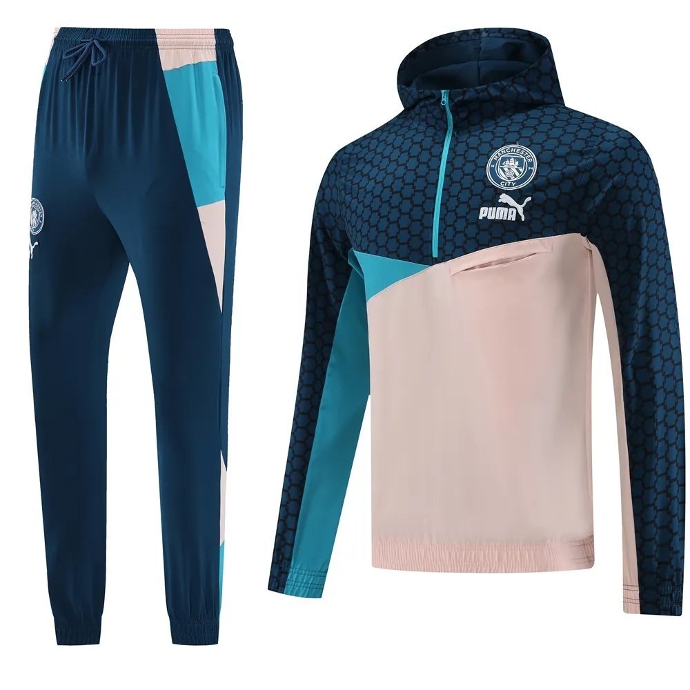 23-24 Manchester City Hooded Windbreaker Suit