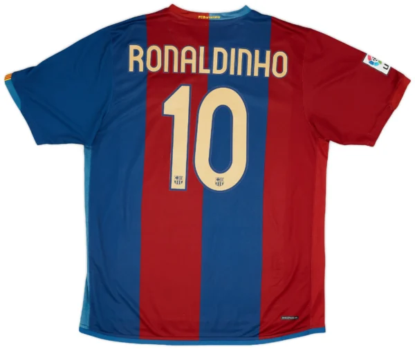 Barcelona 06/07 Home Ronaldinho 10 - Image 3