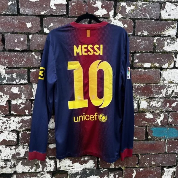 Barcelona 12/13 Home Long Sleeve Messi 10 - Image 3